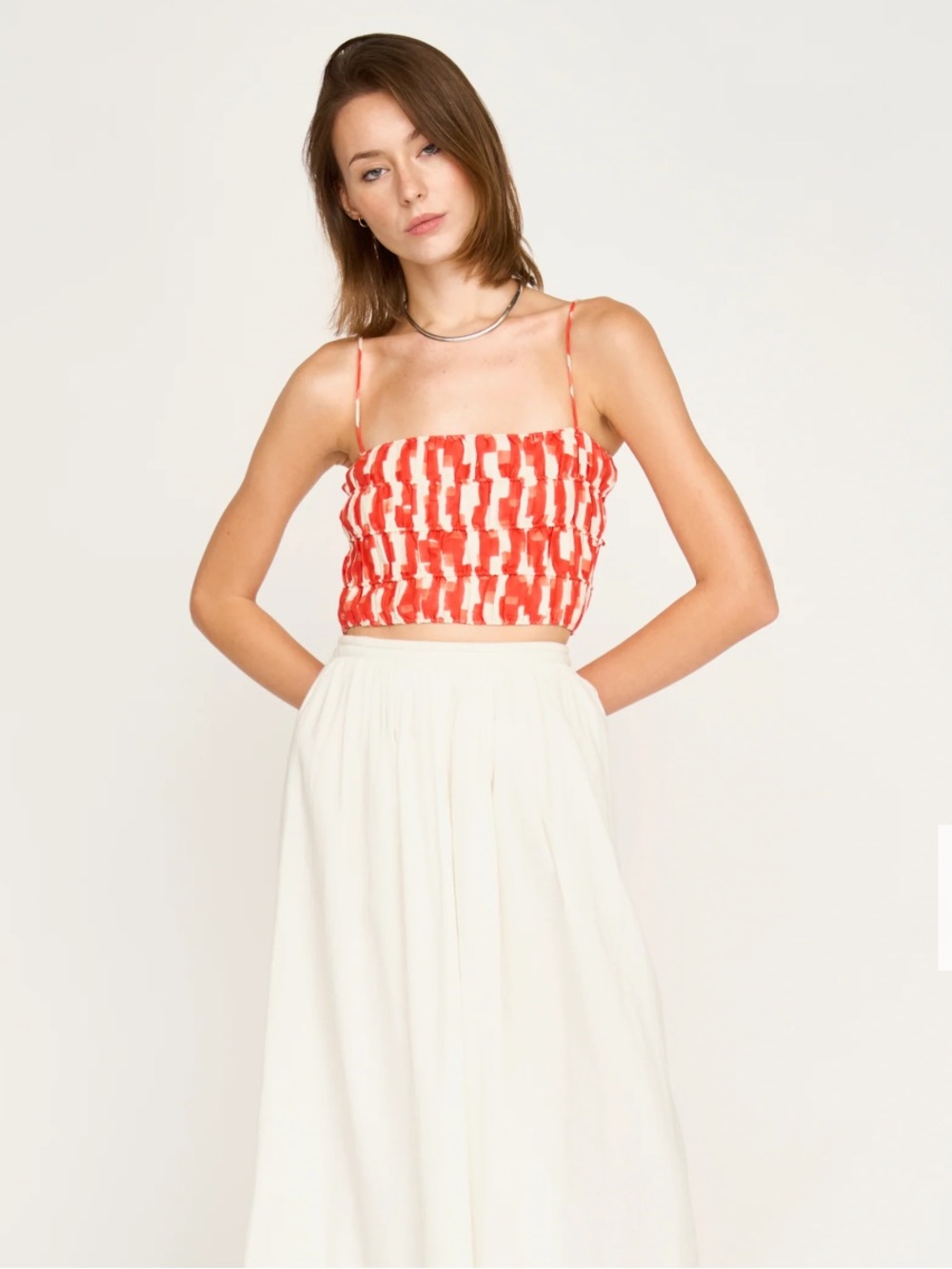 NWT Mirth PUGLIA TOP IN CHERRY HOPSCOTCH, Large.